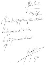 ¿Qué es Dios?... A Roberto Giusti