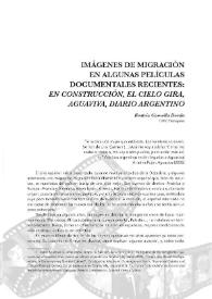 Imágenes de migración en algunas películas documentales recientes : En construcción, El cielo gira, Aguaviva, Diario argentino