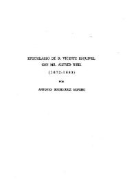 Epistolario de D. Vicente Esquivel con Mr. Alfred Weil (1872-1883)