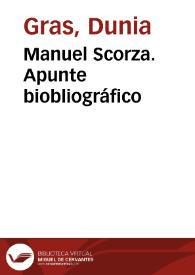 Manuel Scorza. Apunte biobliográfico