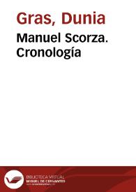 Manuel Scorza. Cronología