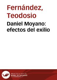Daniel Moyano: efectos del exilio