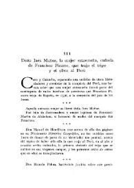 Doña Inés Muñoz, la mujer extremeña, cuñada de Francisco Pizarro, que trajo el trigo y el olivo al Perú