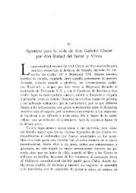 Apuntes para la vida de don Gabriel Ciscar por don Rafael del Solar y Vives