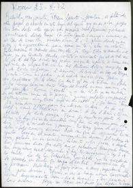 Carta de Francisco Rabal a su familia. Roma, 23 de octubre de 1972