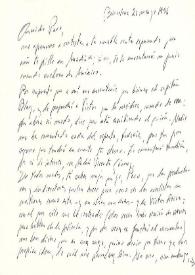 Tarjeta de Juan Marsé a Francisco Rabal. Barcelona, 21 de mayo de 1996
