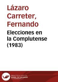 Elecciones en la Complutense (1983)