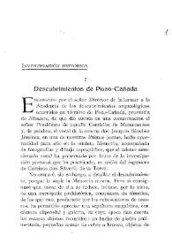 Descubrimientos de Pozo-Cañada