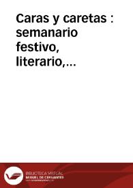 Caras y caretas : semanario festivo, literario, artístico y de actualidades