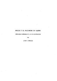 Puccini y el puccinismo en Madrid : (Evocación conmemorativa de un centenario)
