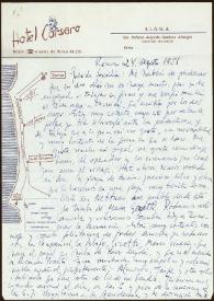 Carta de Francisco Rabal a Damián Rabal. Roma, 24 de agosto de 1956
