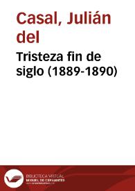 Tristeza fin de siglo (1889-1890)