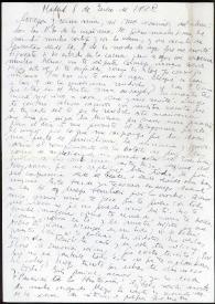 Carta de Francisco Rabal a Asunción Balaguer. Madrid, 8 de enero de 1952