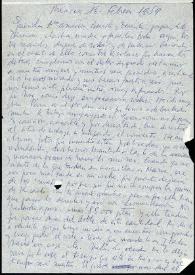 Carta de Francisco Rabal a su familia. México, 16 de febrero de 1959