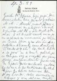 Carta de Francisco Rabal a su familia. 4 de marzo de 1959