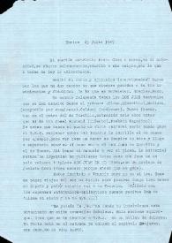 Carta de Luis Buñuel a Francisco Rabal. México, 29 de julio de 1967