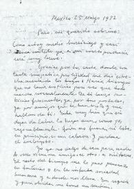 Carta de Luis Buñuel a Francisco Rabal. México, 25 de mayo de 1982