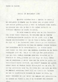 Carta de Luis Buñuel a Francisco Rabal. Madrid, 28 de noviembre de 1962