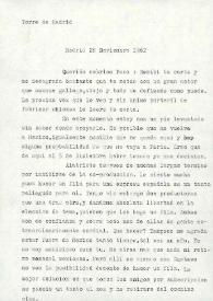 Carta de Luis Buñuel a Francisco Rabal. Madrid, 28 de noviembre de 1962