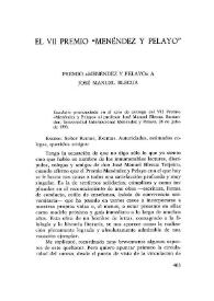 Premio 'Menéndez Pelayo' a José Manuel Blecua