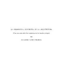 La perspectiva curvilínea en la arquitectura (Con una nota sobre las curvaturas en los templos griegos)