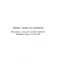 Monumentos y Conjuntos histórico-artísticos informados durante el año 1983