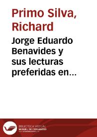 Jorge Eduardo Benavides y sus lecturas preferidas en 2010