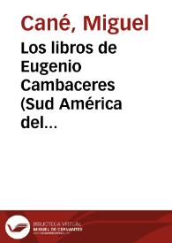 Los libros de Eugenio Cambaceres (Sud América del 30-10-1885)