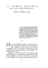 El fondo español de lo gauchesco