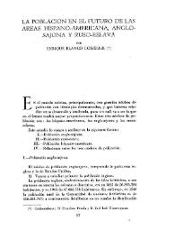 La población en el futuro de las áreas hispano-americana, anglo-sajona y ruso-eslava