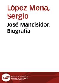 José Mancisidor. Biografía
