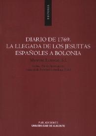 [Diario de 1769]. La llegada de los jesuitas españoles a Bolonia