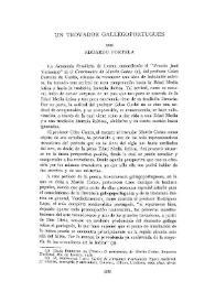 Un trovador gallego-portugués