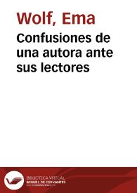 Confusiones de una autora ante sus lectores