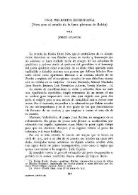 Una polémica rubeniana (Nota para el estudio de la fama póstuma de Rubén)