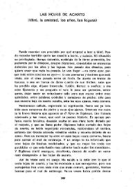 Las hojas de acanto (Miró, la amistad, los años, las leguas)