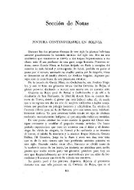 Pintura contemporánea en Bolivia