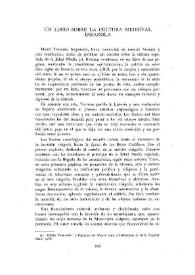 Un libro sobre la cultura medieval española