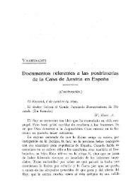 Documentos referentes a las postrimerías de la Casa de Austria en España (continuación) [8 octubre-31 diciembre 1699]