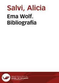 Ema Wolf. Bibliografía
