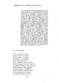 Inéditos de Horacio Martín