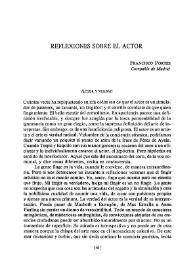 Reflexiones sobre el actor