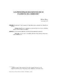 Los principales elementos de mi filosofía del Derecho