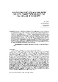 Principio de discurso y democracia directa: 'Faktizität und Geltung' y la obra de B. Ackerman