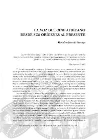 La voz del cine africano desde sus orígenes al presente