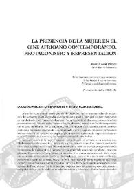 La presencia de la mujer en el cine africano contemporáneo : protagonismo y representación