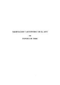 Falsificación y autenticidad en el arte