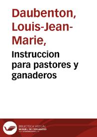 Instruccion para pastores y ganaderos