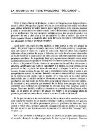 La juventud no tiene problemas 'delicados' ...