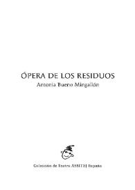 Ópera de los residuos
